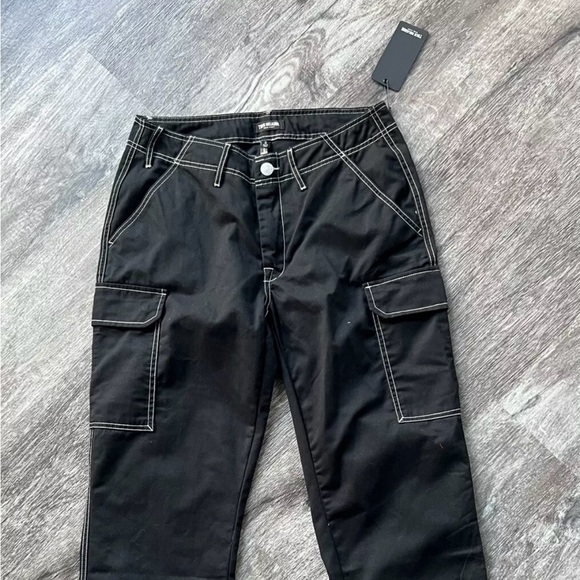 True Religion Jeans Men Size 36 Cargo Pants Jet Black NWT - Style #108335 - Picture 3 of 3